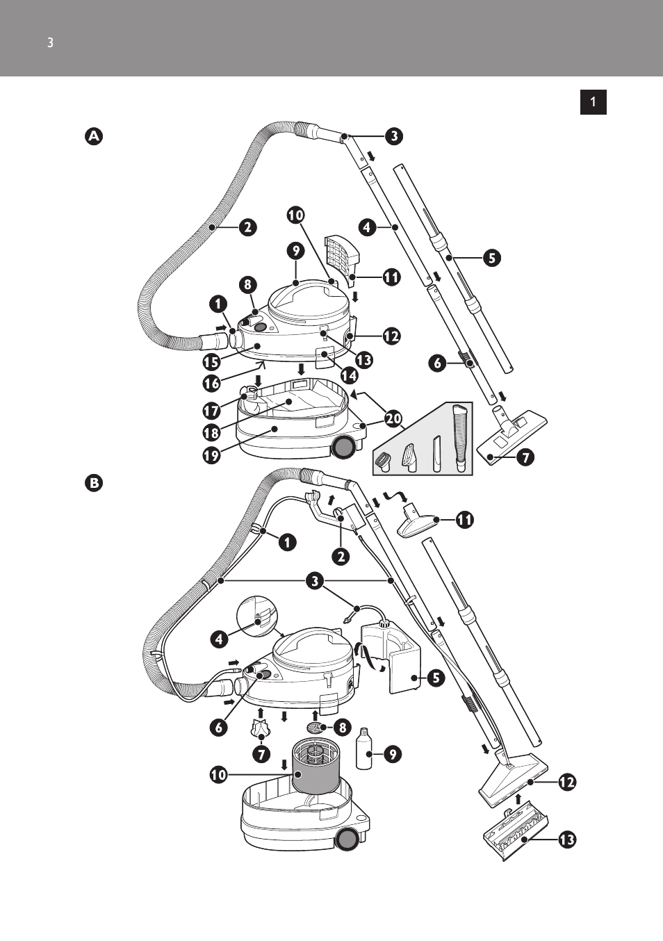 Philips Triathlon Aspirateur Eau et Poussière User Manual | Page 3 / 92