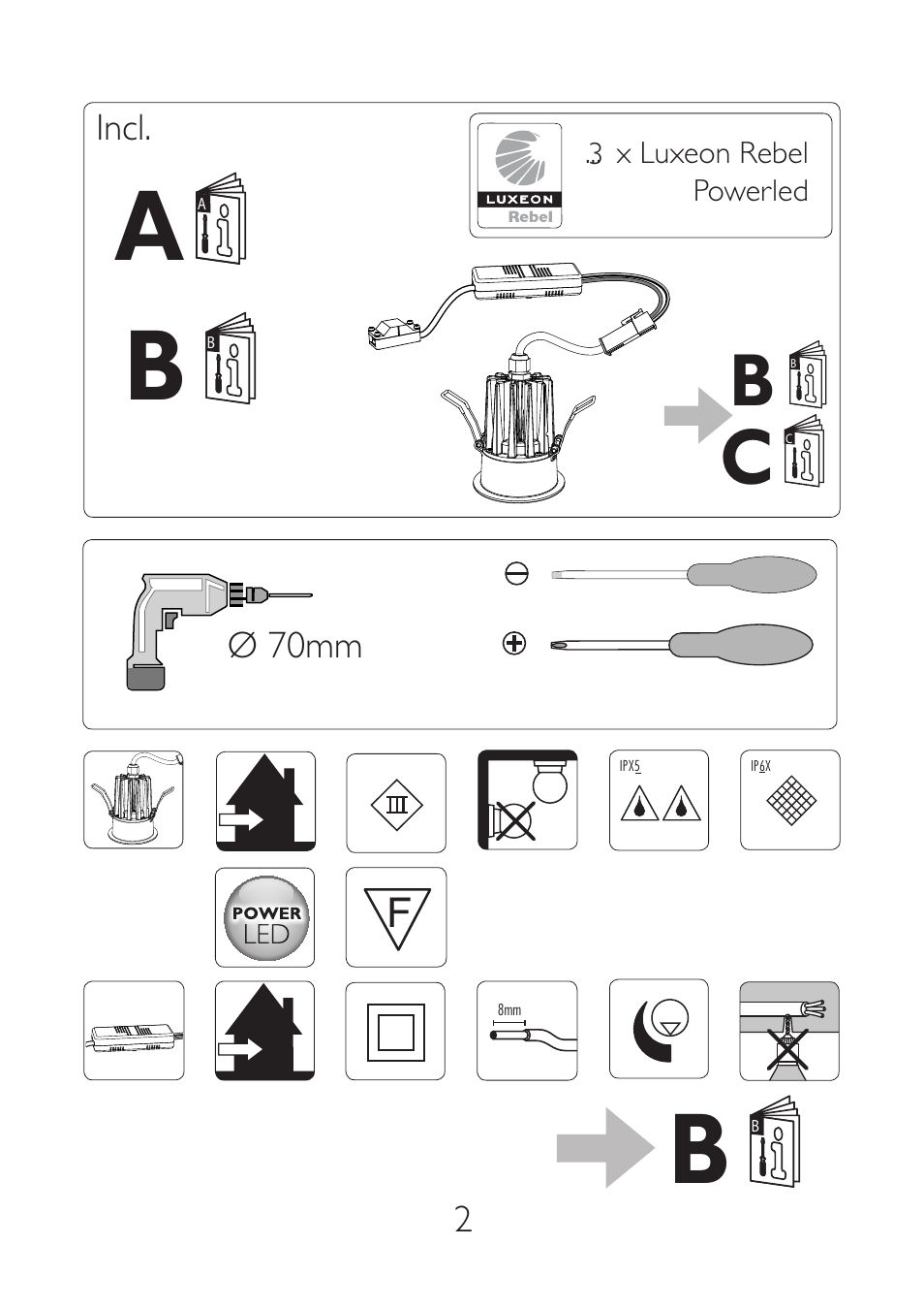 A i b i | Philips InStyle Spot à encastrer User Manual | Page 2 / 8