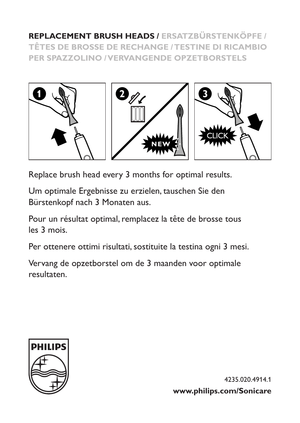 Philips Sonicare DiamondClean Brosse à dents sonique rechargeable User Manual | Page 6 / 6