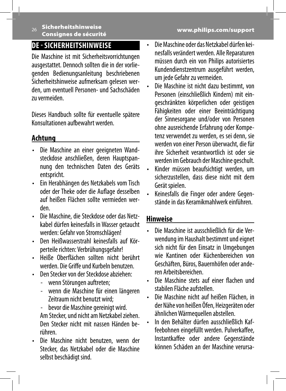 Philips Saeco Xelsis Evo Machine espresso Super Automatique User Manual | Page 26 / 68