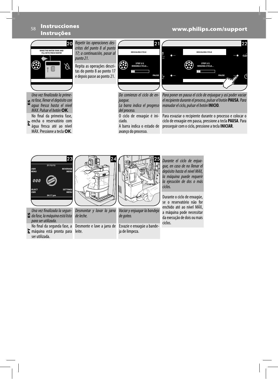 Philips Saeco Xelsis Evo Machine espresso Super Automatique User Manual | Page 58 / 68