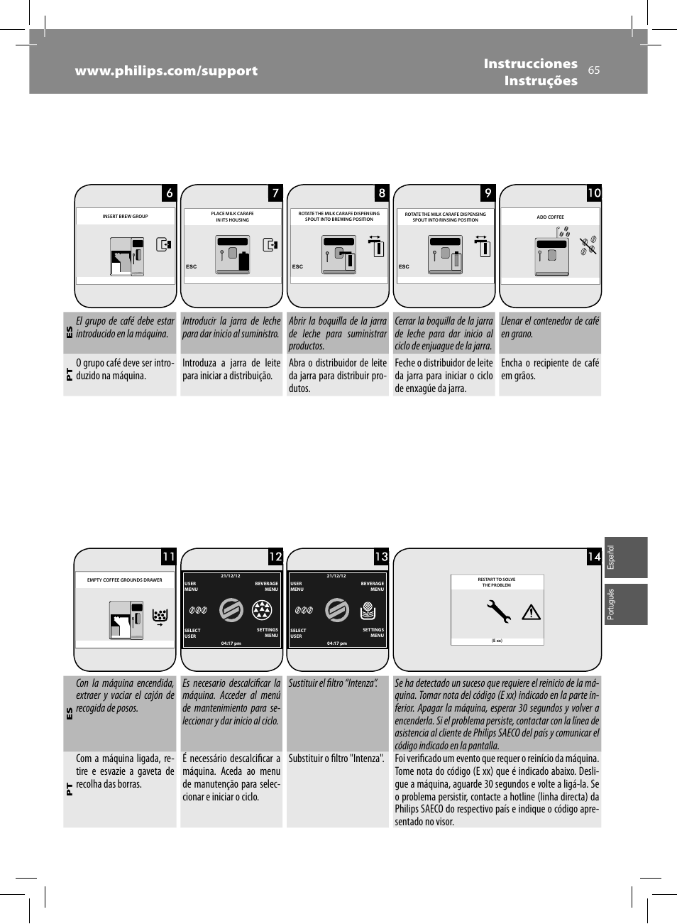 Philips Saeco Xelsis Evo Machine espresso Super Automatique User Manual | Page 65 / 68