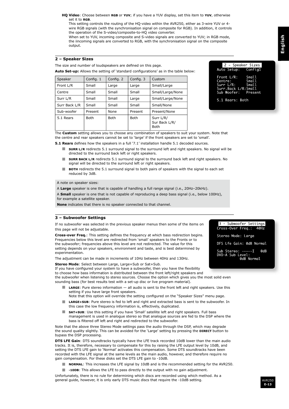 Arcam AVR250 User Manual | Page 13 / 44