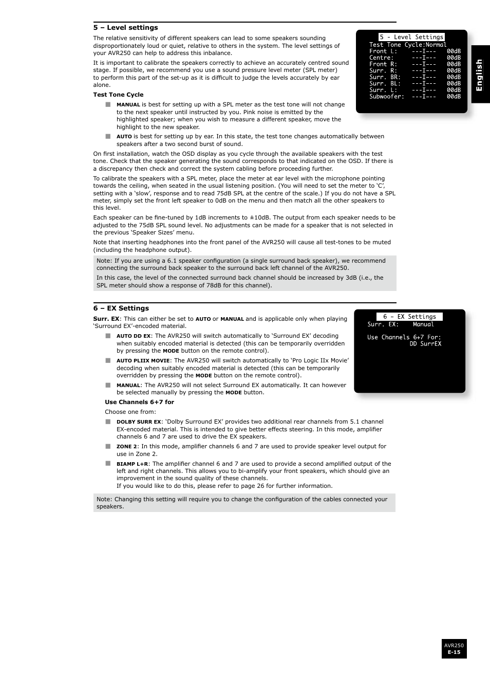 Arcam AVR250 User Manual | Page 15 / 44