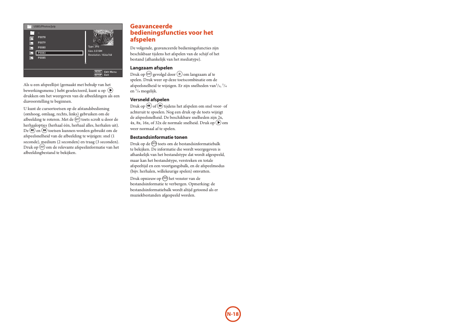 Geavanceerde bedieningsfuncties voor het afspelen | Arcam HANDBOOK Blu-ray Disc player BDP300 User Manual | Page 118 / 206