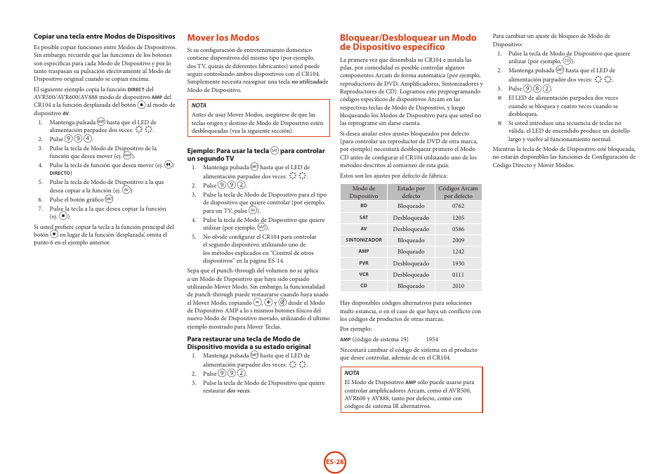 Mover los modos | Arcam HANDBOOK Blu-ray Disc player BDP300 User Manual | Page 160 / 206