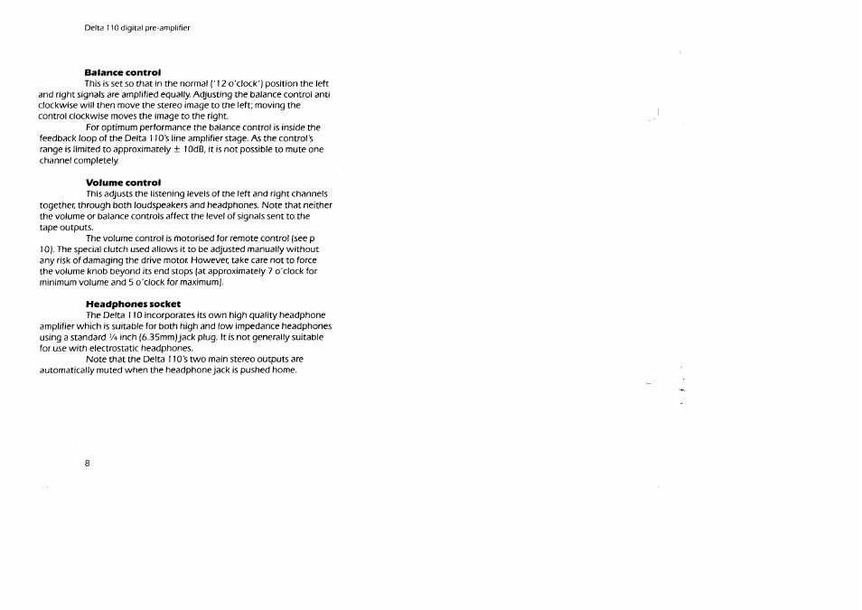 Arcam Digital Pre -Amplifier Delta 110 User Manual | Page 8 / 16