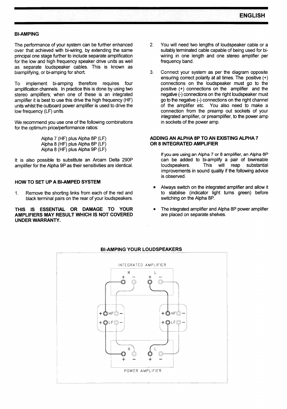 English | Arcam Alpha 8P User Manual | Page 8 / 11