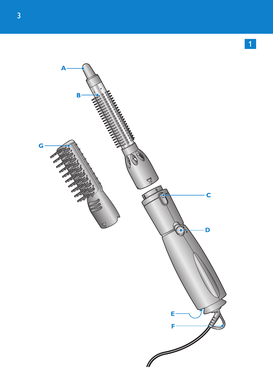 Philips Salon Airstylist Essential Brosse soufflante User Manual | Page 3 / 100