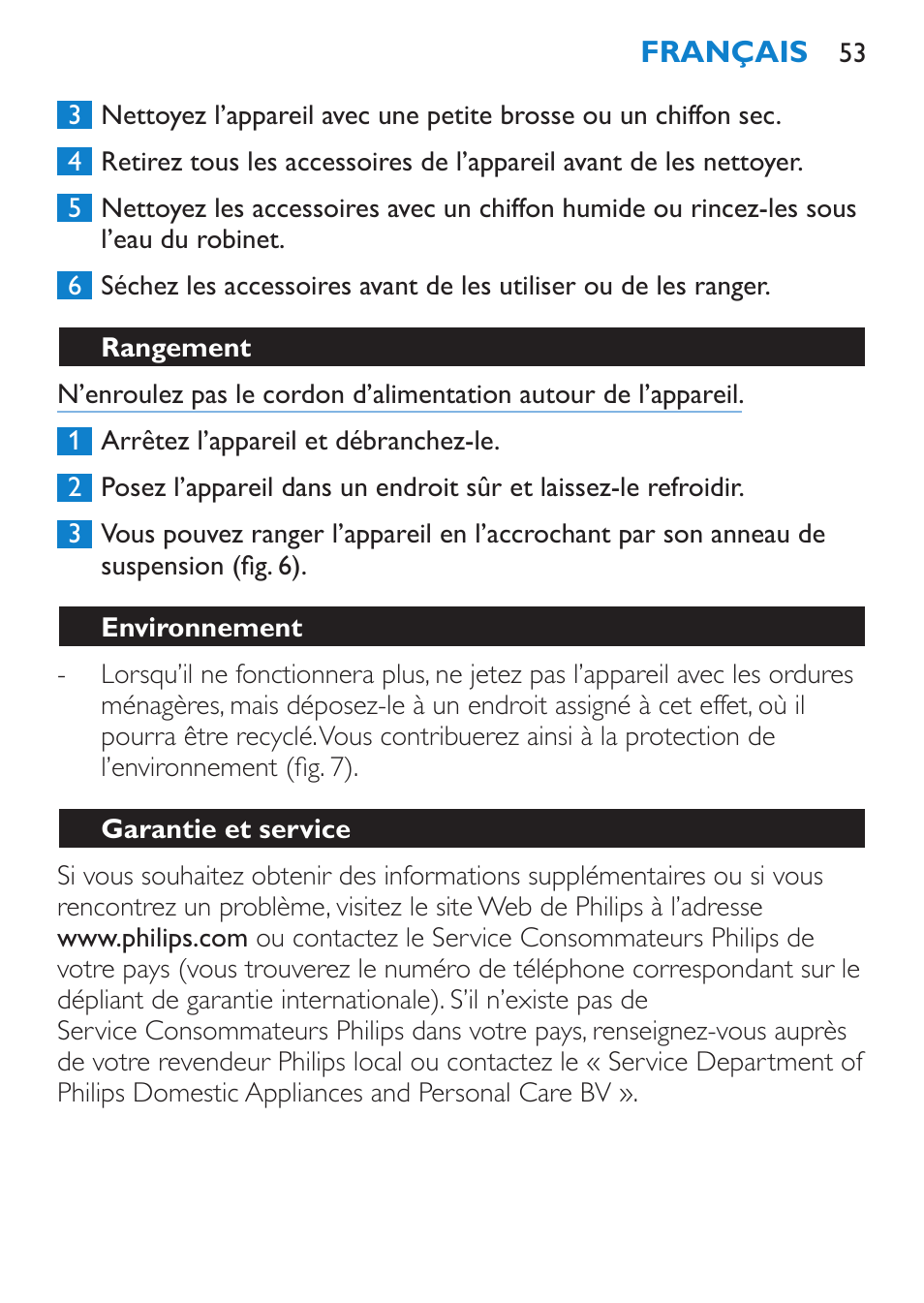 Mise en forme, Nettoyage | Philips Salon Airstylist Essential Brosse soufflante User Manual | Page 53 / 100