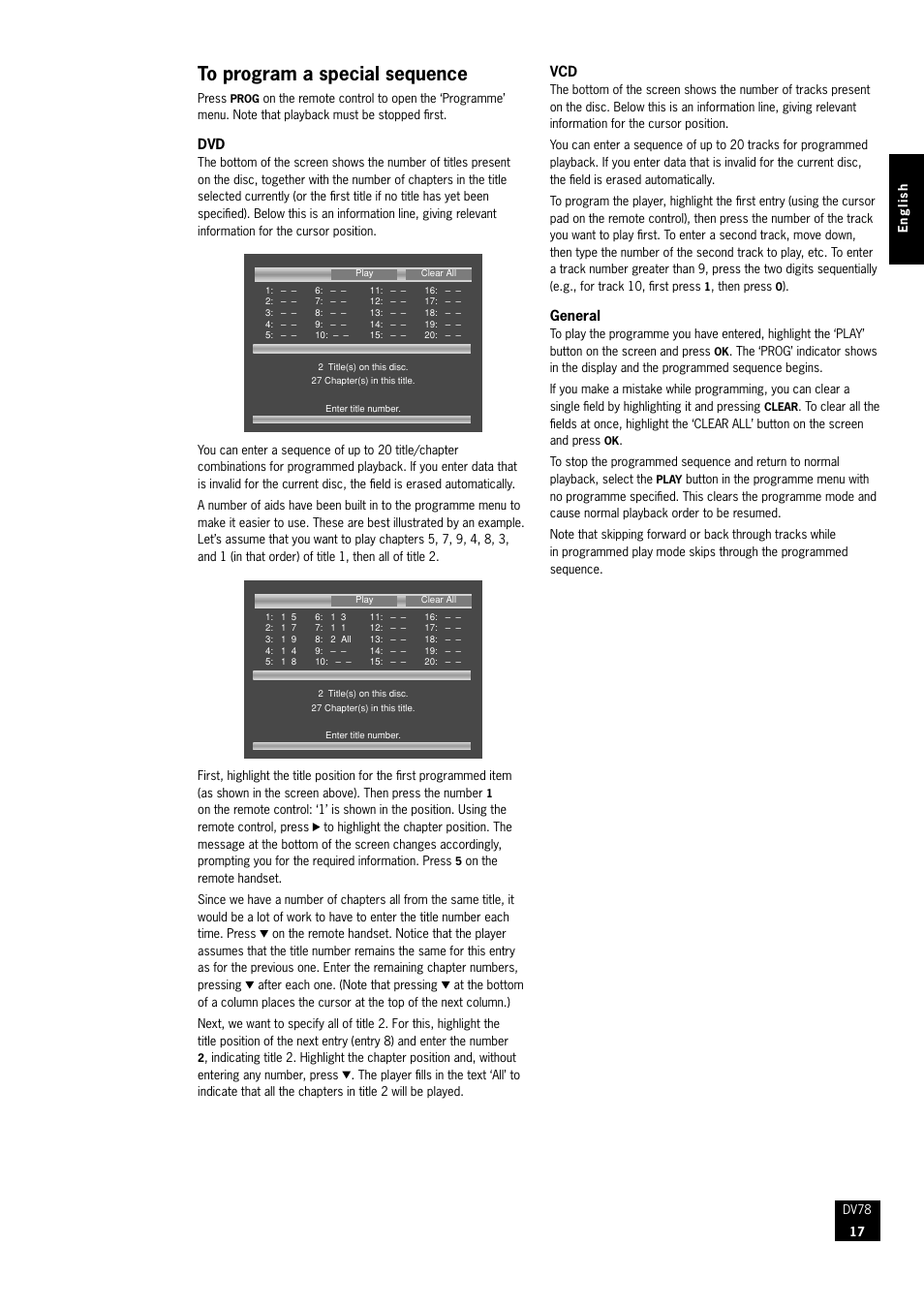 Arcam DVD Player DV78 User Manual | Page 17 / 24