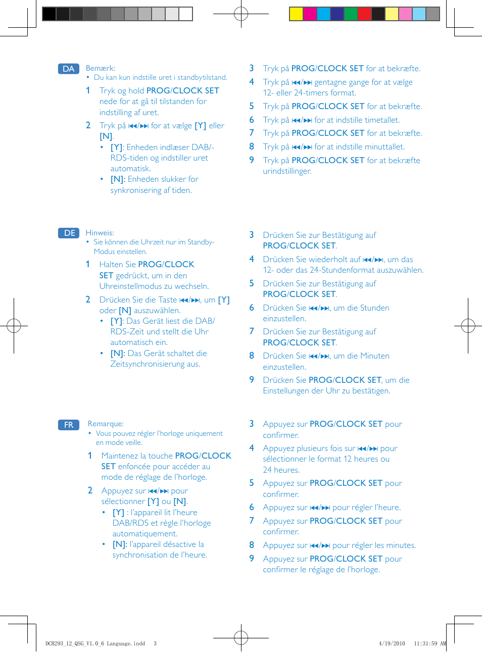 Philips Élégante microchaîne User Manual | Page 3 / 6