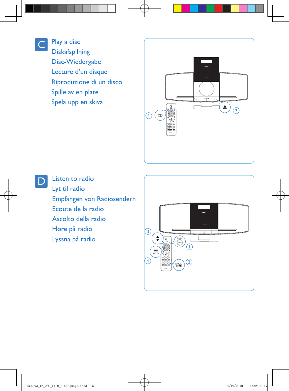 Ac d b | Philips Élégante microchaîne User Manual | Page 5 / 6