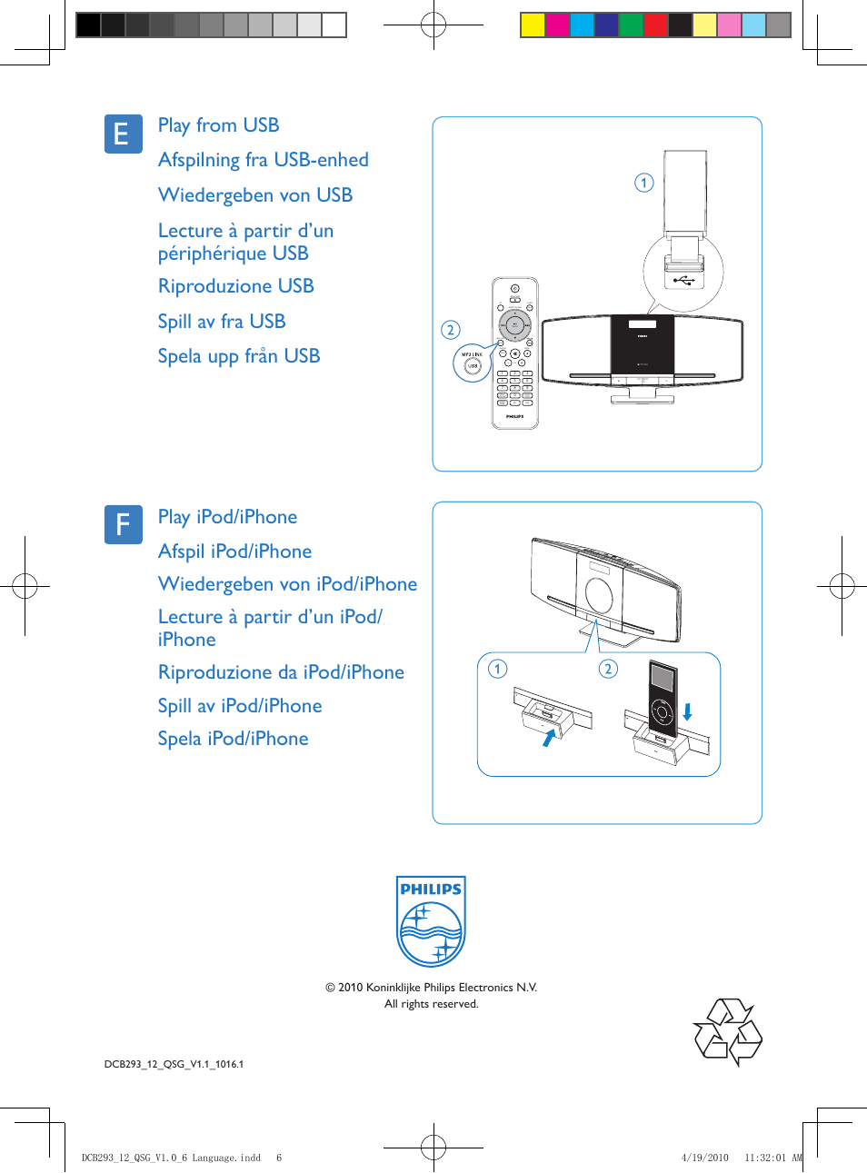 Philips Élégante microchaîne User Manual | Page 6 / 6