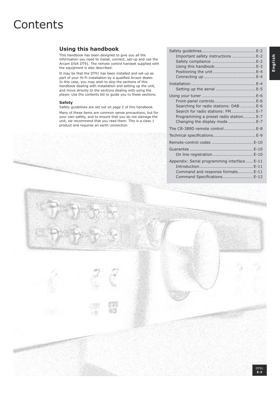 Arcam DT91 User Manual | Page 3 / 52