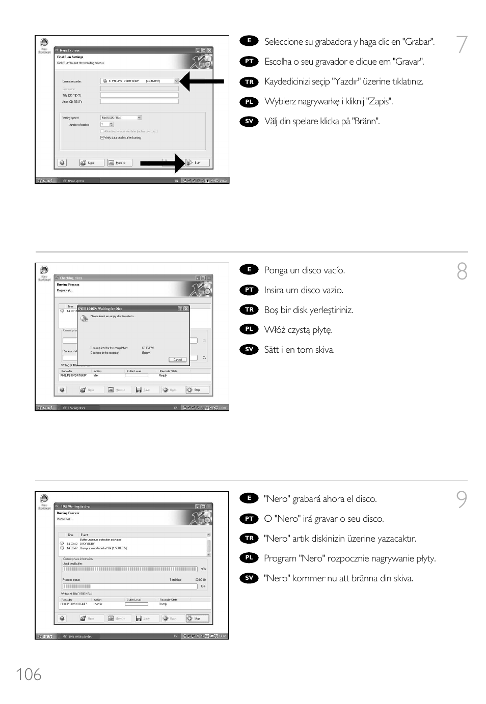 Philips Lecteur interne User Manual | Page 106 / 116