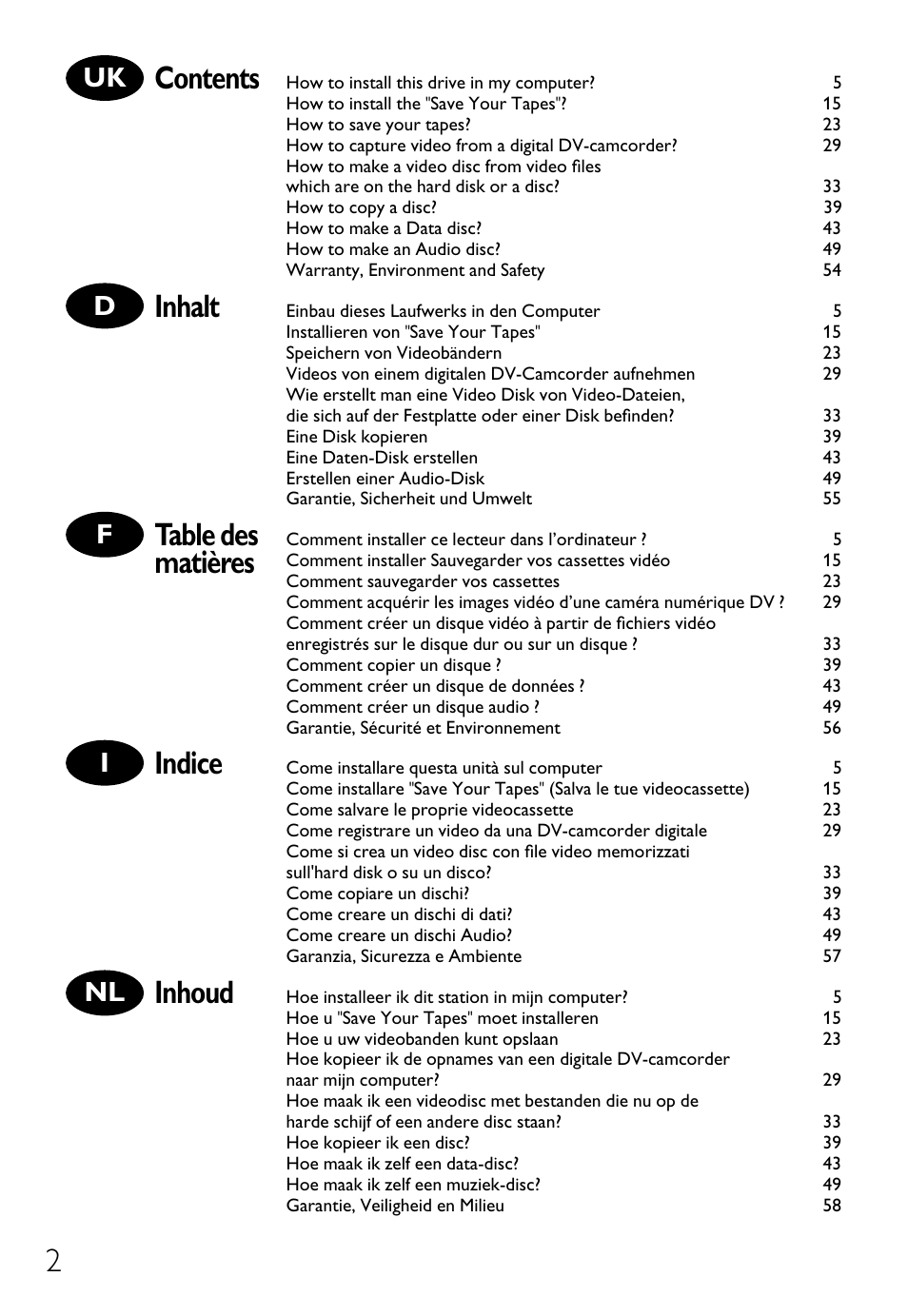 Philips Lecteur interne User Manual | Page 2 / 116