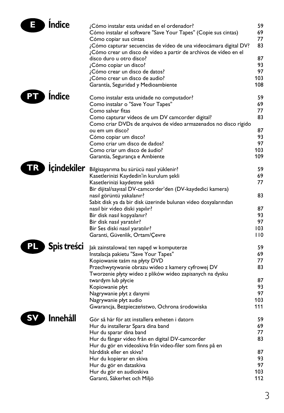 Philips Lecteur interne User Manual | Page 3 / 116