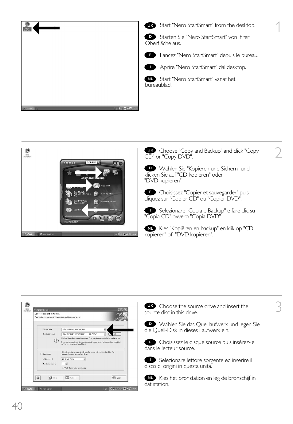 Philips Lecteur interne User Manual | Page 40 / 116