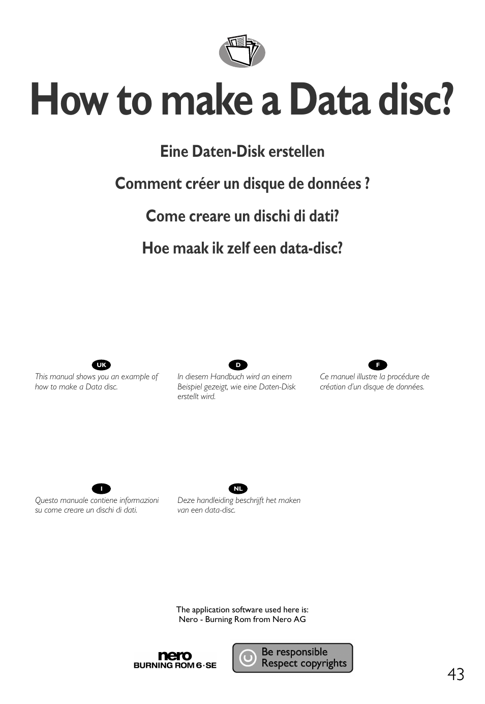 How to make a data disc | Philips Lecteur interne User Manual | Page 43 / 116