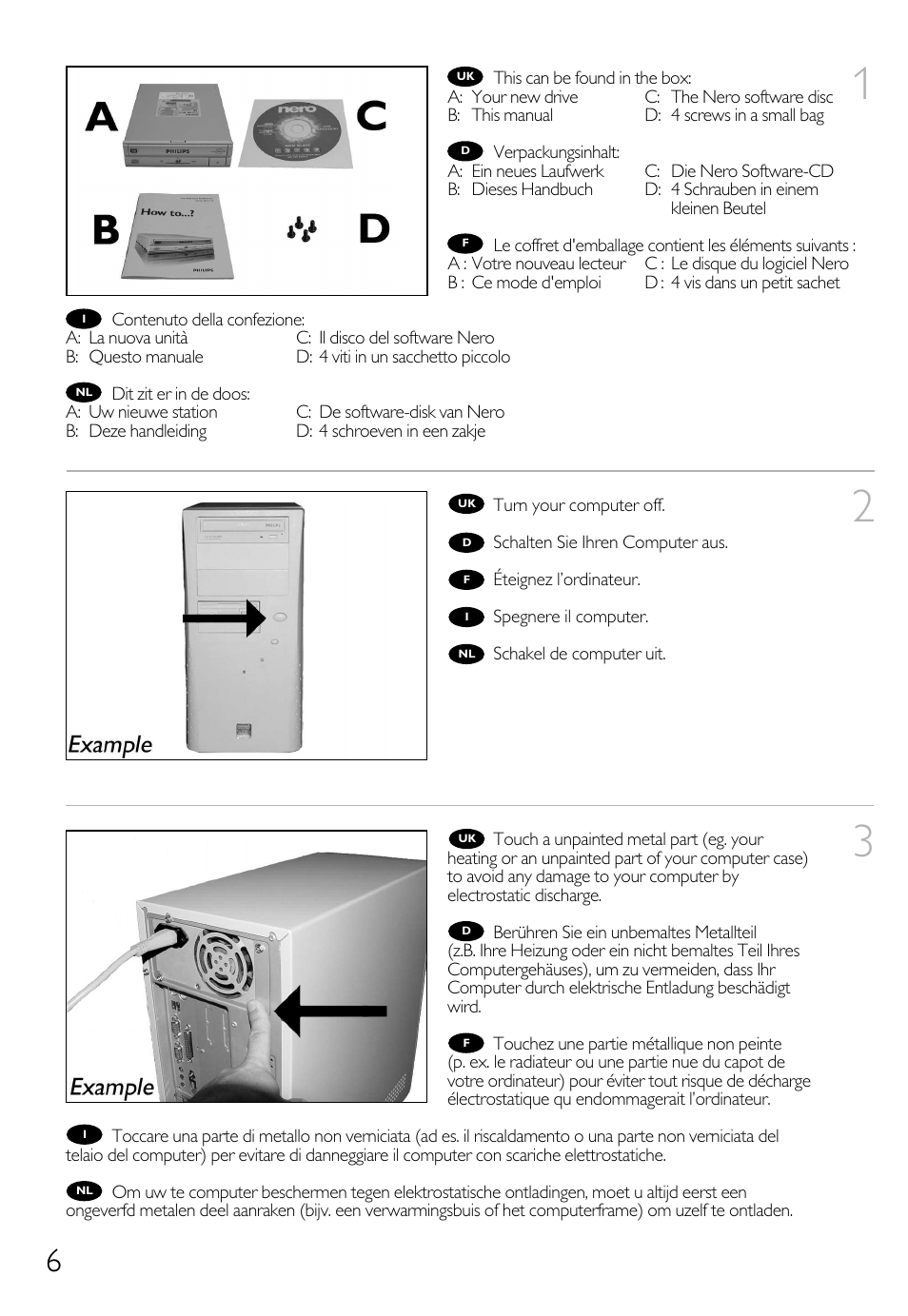 Philips Lecteur interne User Manual | Page 6 / 116