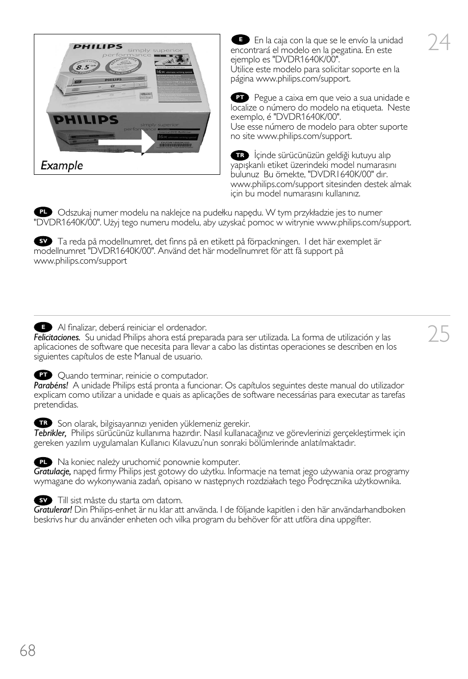 Philips Lecteur interne User Manual | Page 68 / 116