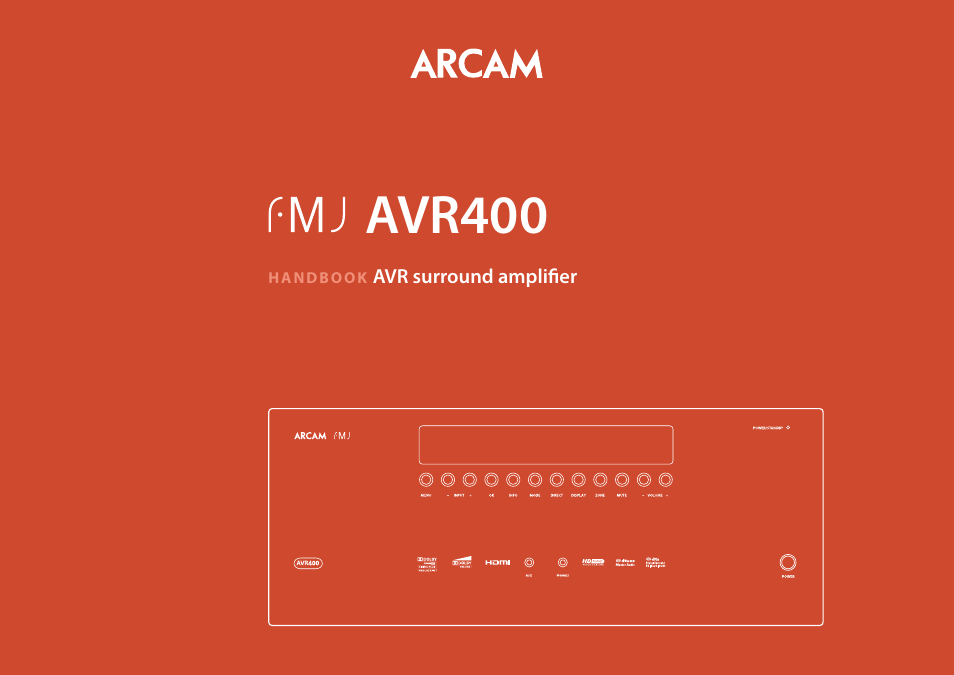 Arcam AVR	surround	amplifier AVR400 User Manual | 68 pages