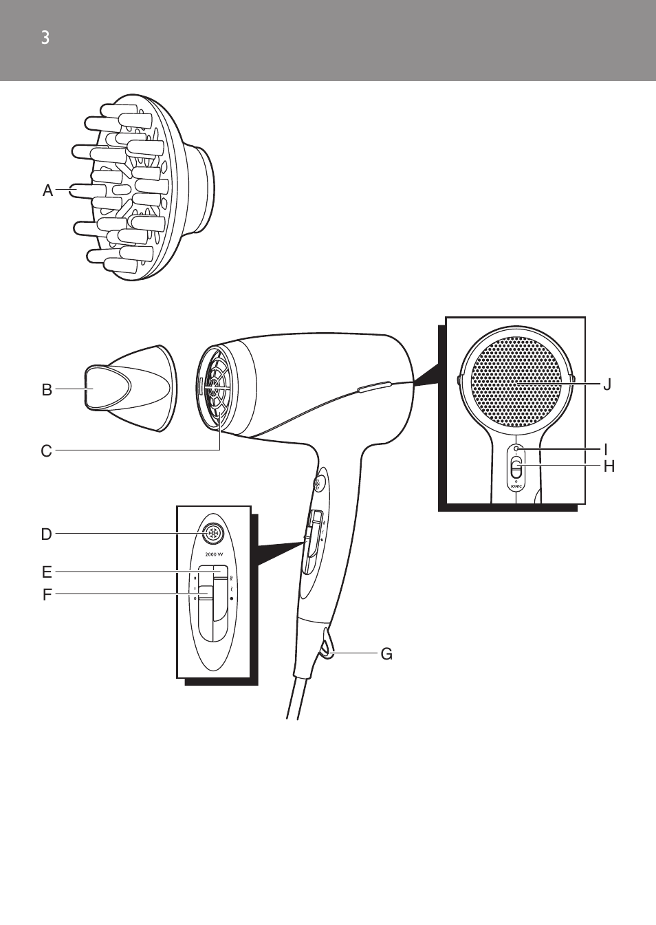 Philips Sèche-cheveux User Manual | Page 3 / 76