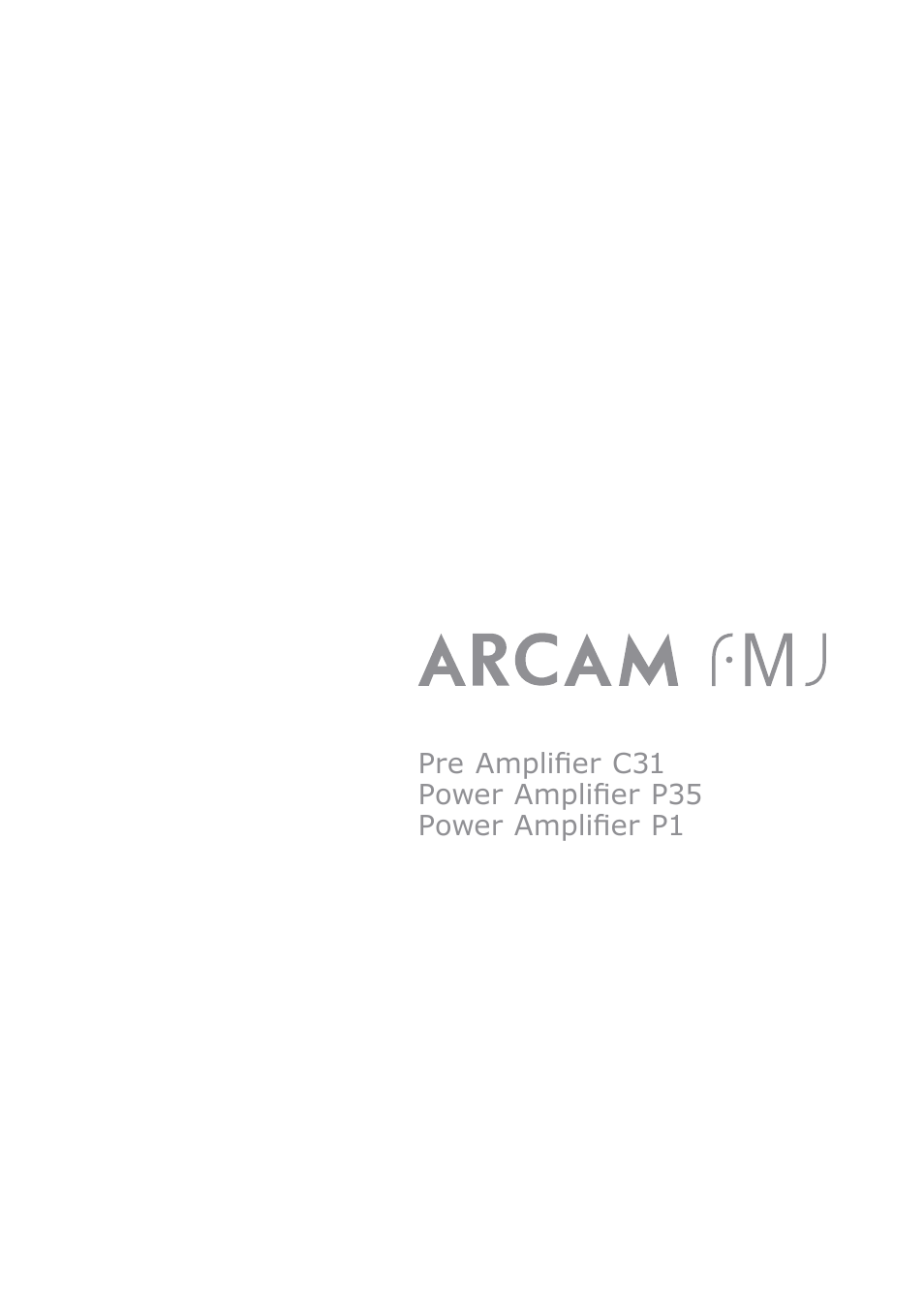 Arcam P1 User Manual | 18 pages