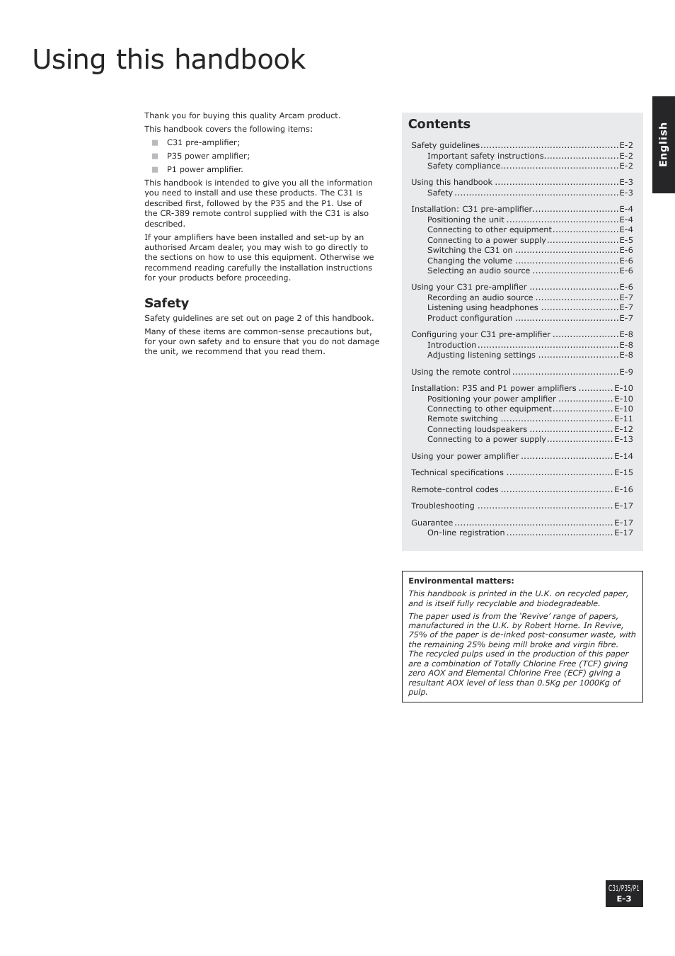 Arcam P1 User Manual | Page 3 / 18