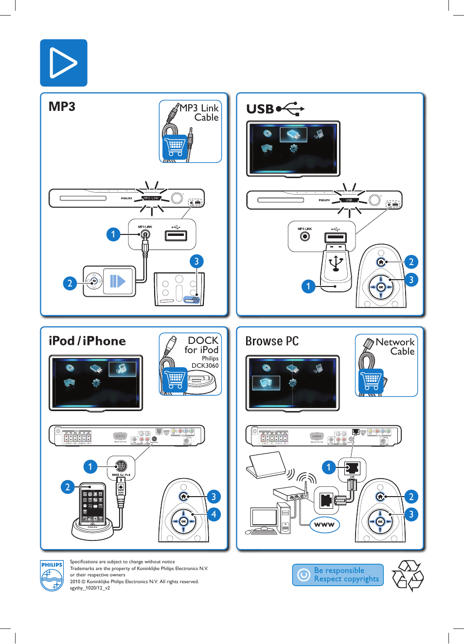 Philips Home Cinéma 5 enceintes User Manual | Page 18 / 18