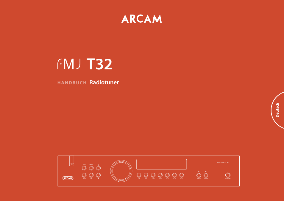 Radiotuner, Handbuch, Deutsch | Arcam Manuel Tuner radio T32 User Manual | Page 39 / 72