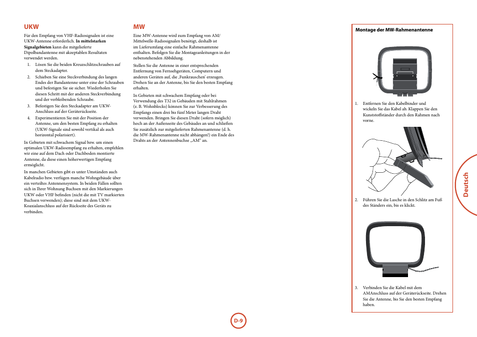 Deutsch | Arcam Manuel Tuner radio T32 User Manual | Page 47 / 72
