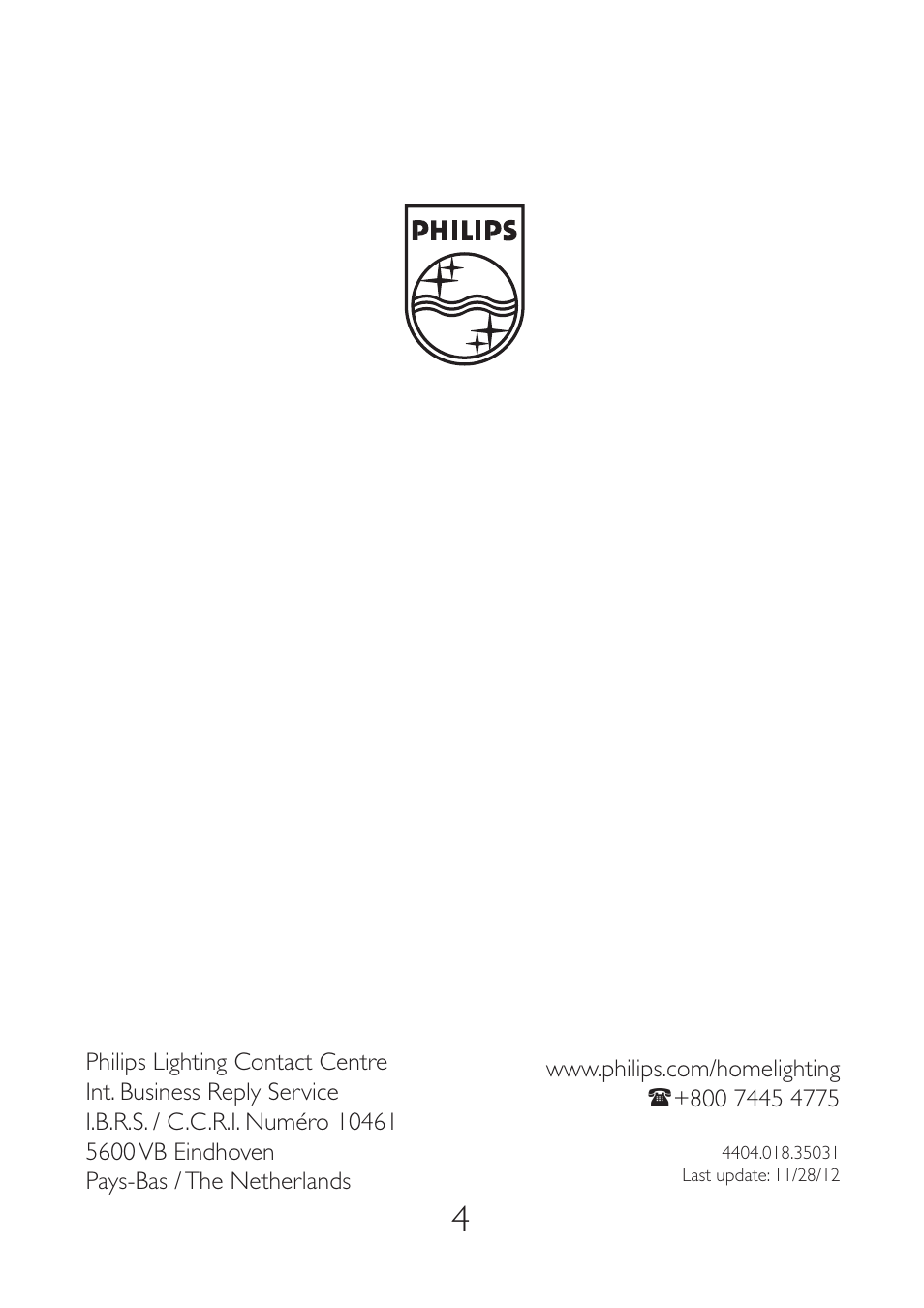 Philips myLiving Suspension User Manual | Page 4 / 4