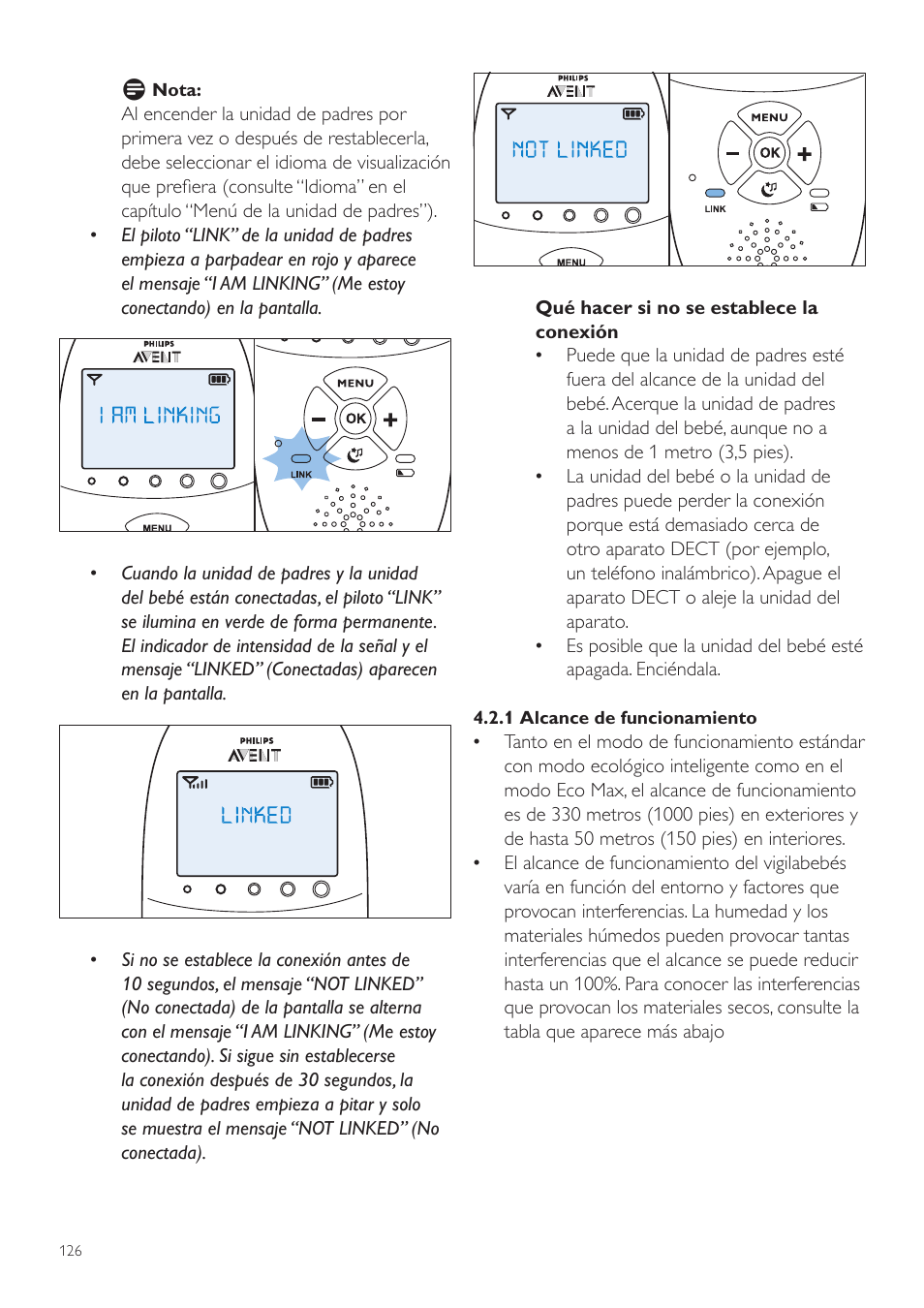 Philips AVENT Écoute-bébé DECT User Manual | Page 126 / 400