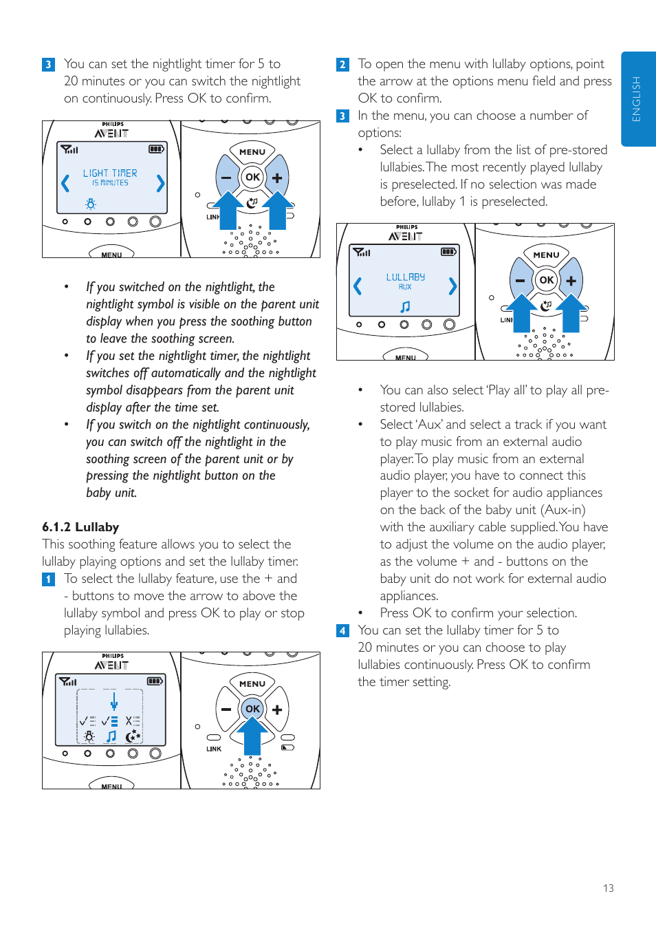 Philips AVENT Écoute-bébé DECT User Manual | Page 13 / 400