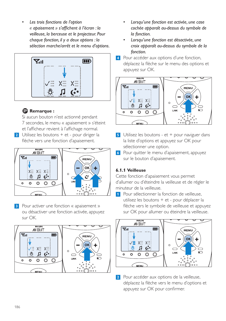 Philips AVENT Écoute-bébé DECT User Manual | Page 186 / 400