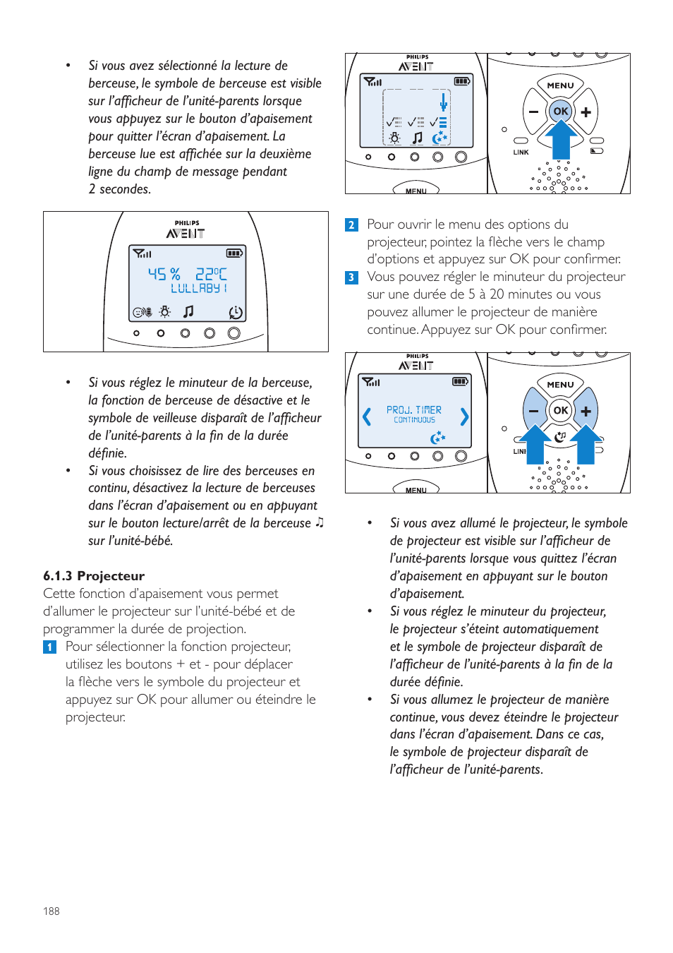 Philips AVENT Écoute-bébé DECT User Manual | Page 188 / 400