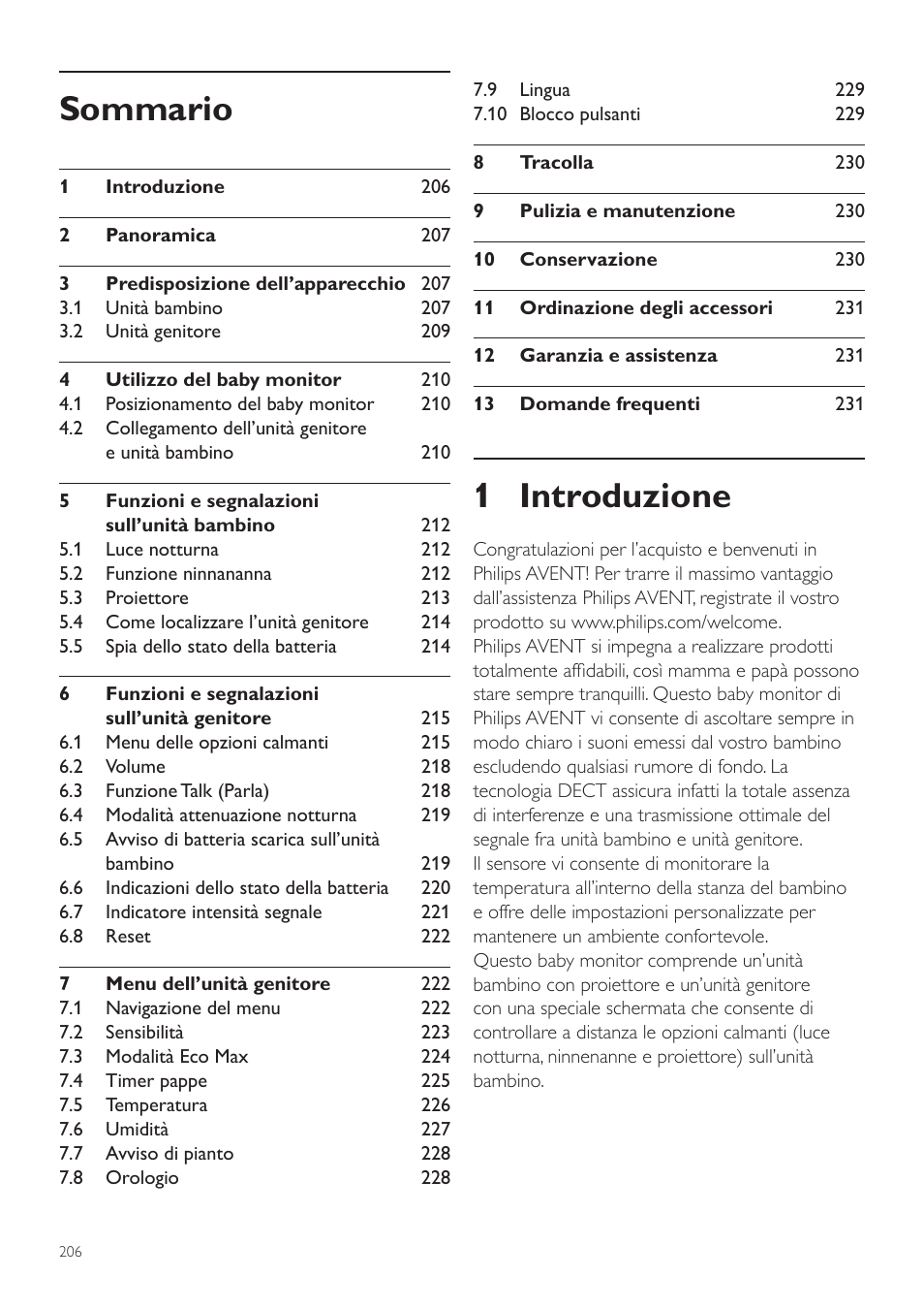 Philips AVENT Écoute-bébé DECT User Manual | Page 206 / 400