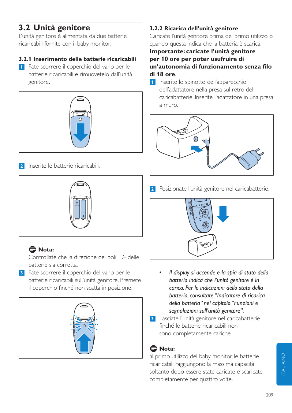 2 unità genitore | Philips AVENT Écoute-bébé DECT User Manual | Page 209 / 400