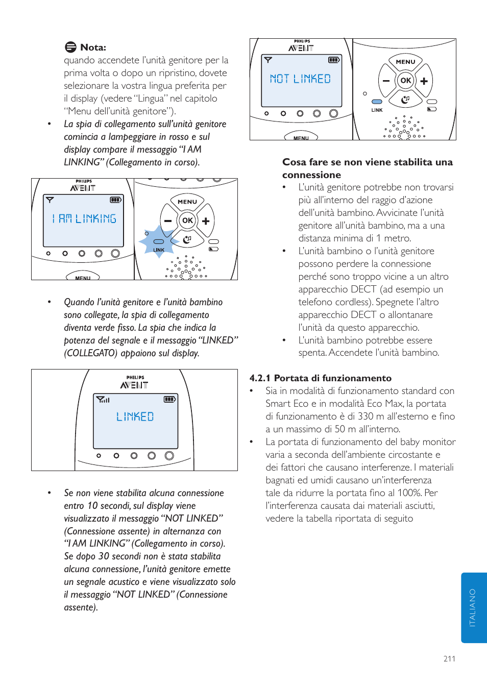 Philips AVENT Écoute-bébé DECT User Manual | Page 211 / 400