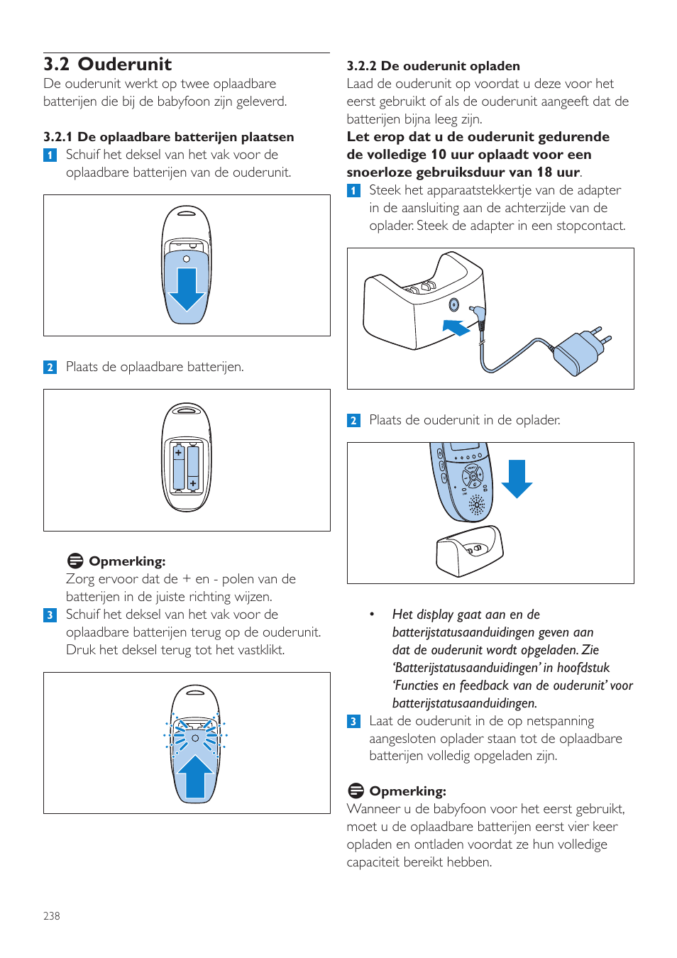 2 ouderunit | Philips AVENT Écoute-bébé DECT User Manual | Page 238 / 400