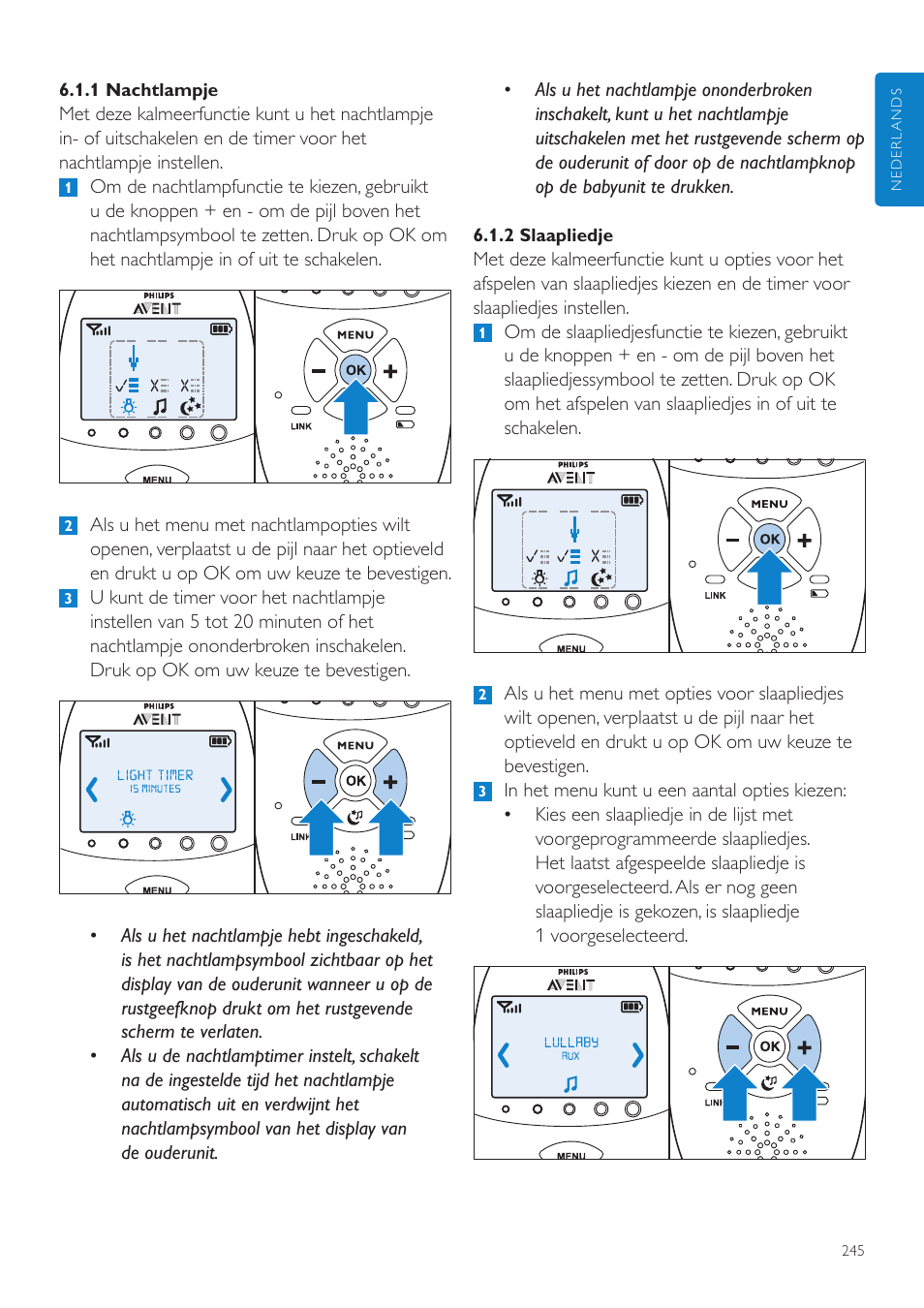 Philips AVENT Écoute-bébé DECT User Manual | Page 245 / 400