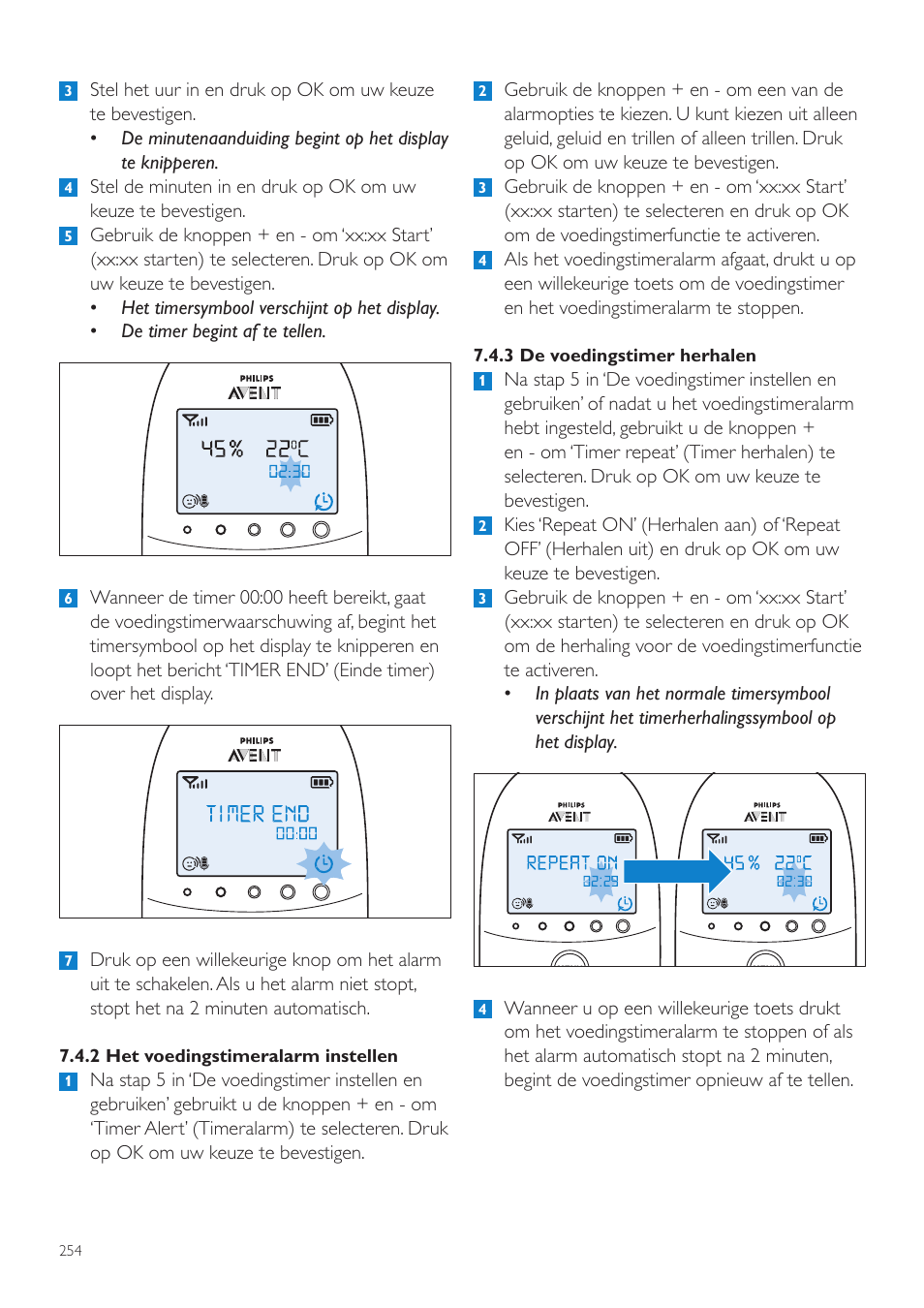 Philips AVENT Écoute-bébé DECT User Manual | Page 254 / 400