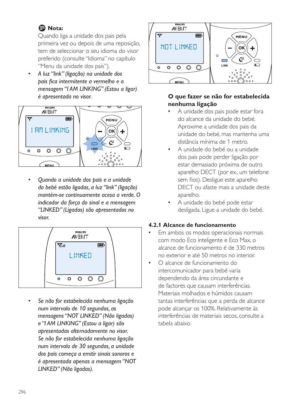 Philips AVENT Écoute-bébé DECT User Manual | Page 296 / 400