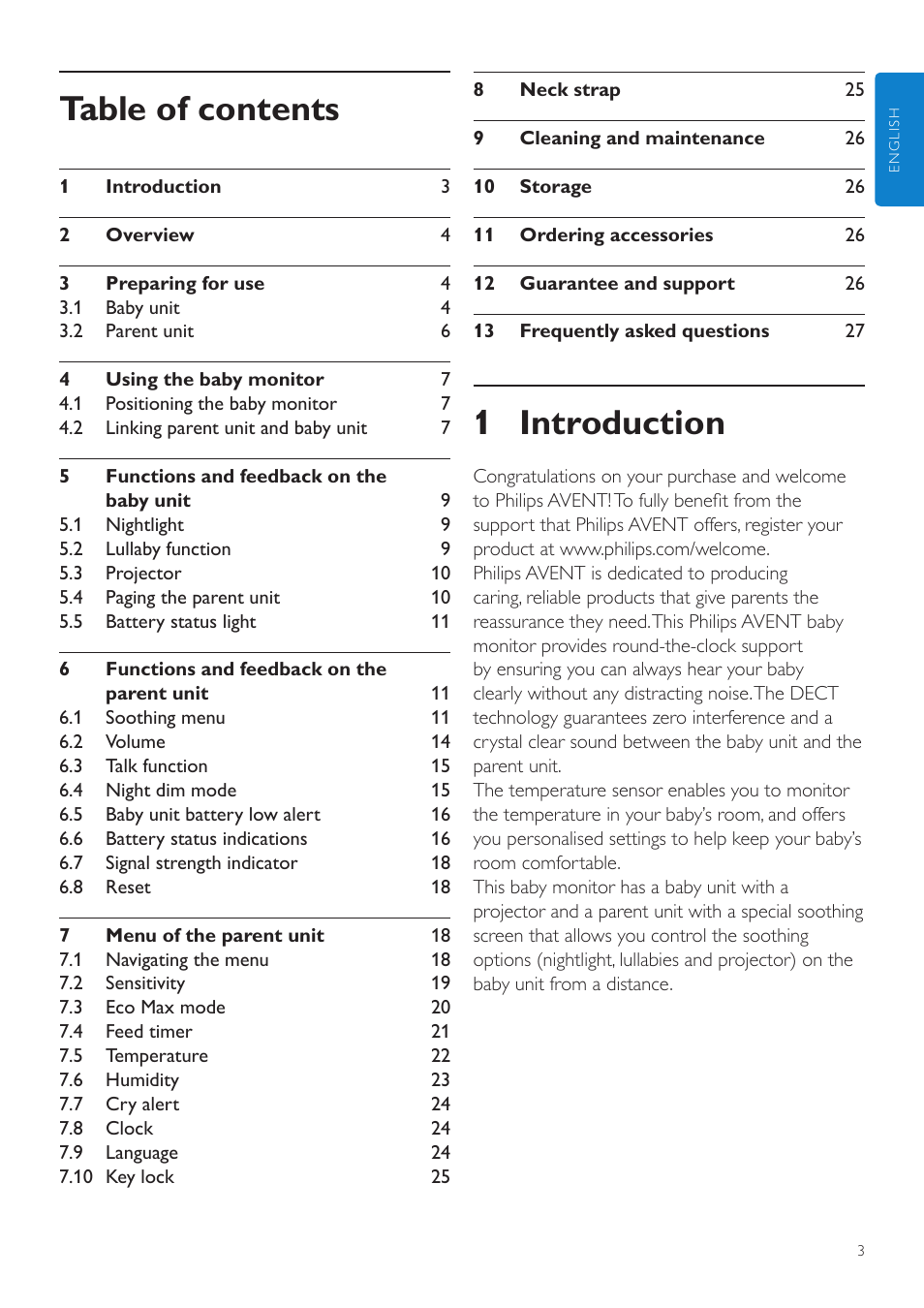 Philips AVENT Écoute-bébé DECT User Manual | Page 3 / 400