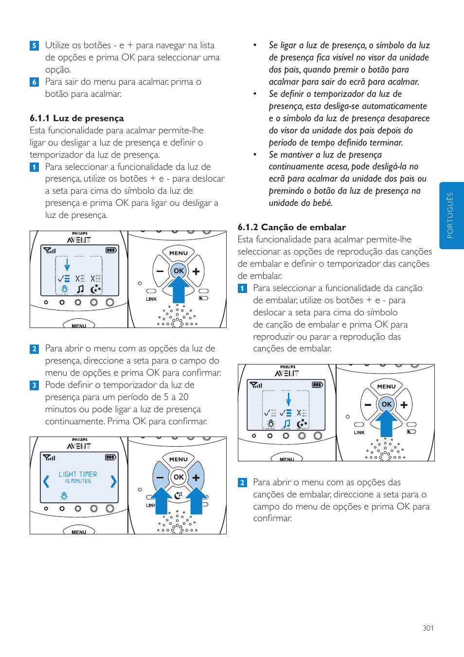 Philips AVENT Écoute-bébé DECT User Manual | Page 301 / 400