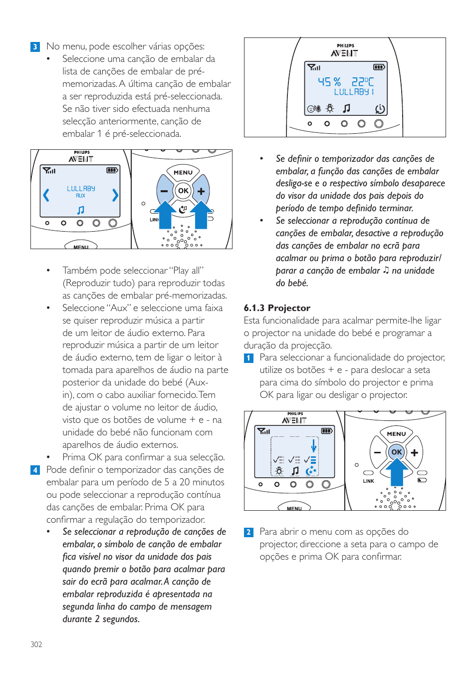 Philips AVENT Écoute-bébé DECT User Manual | Page 302 / 400