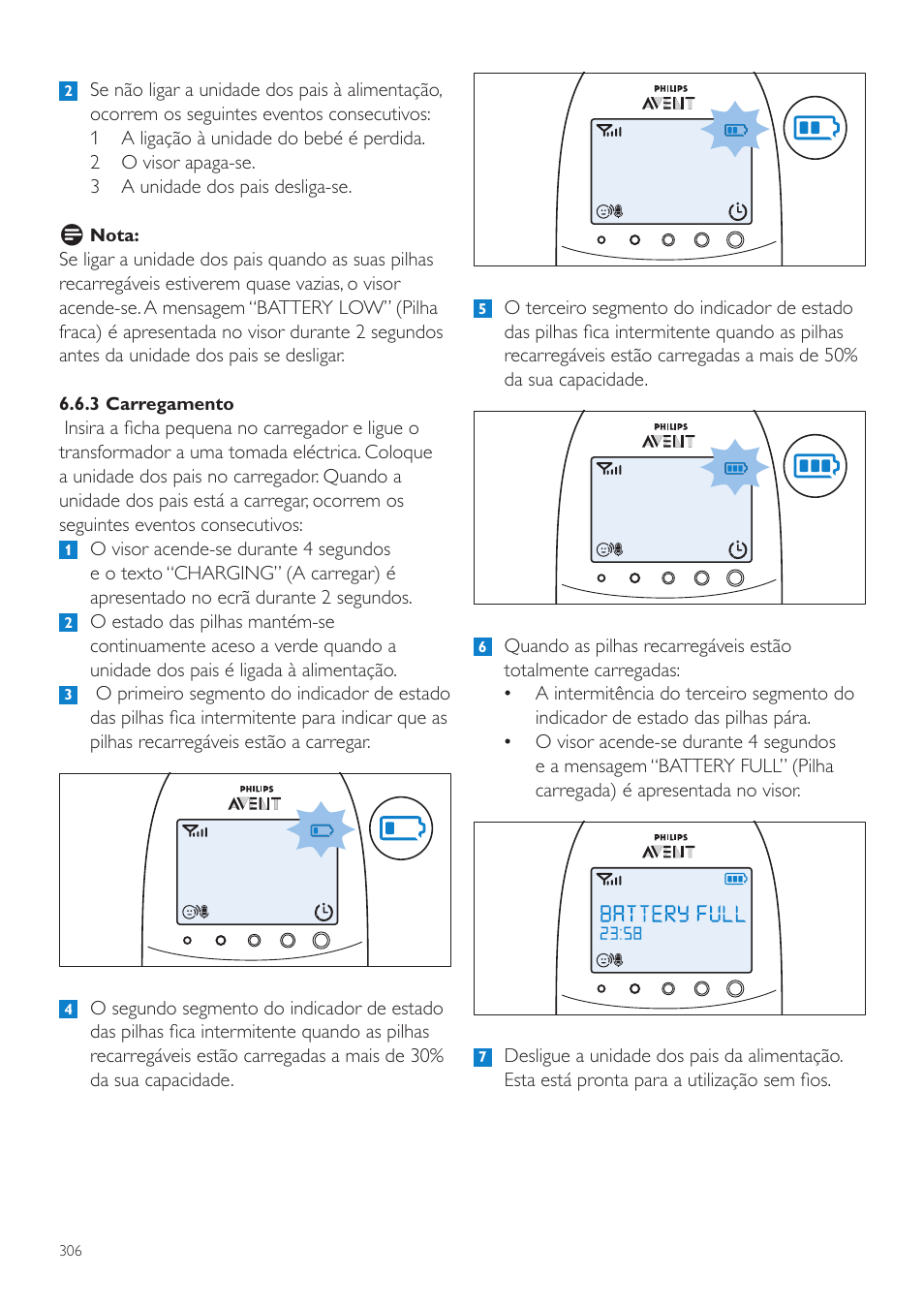 Philips AVENT Écoute-bébé DECT User Manual | Page 306 / 400