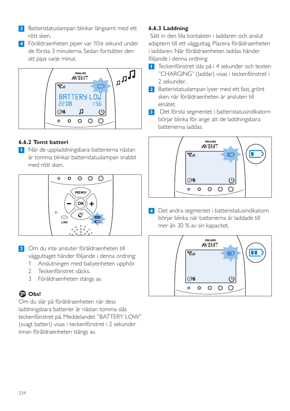 Philips AVENT Écoute-bébé DECT User Manual | Page 334 / 400